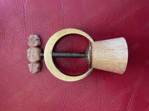 Vintage Nussknacker Spindelpresse Messing