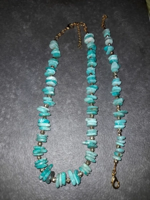 Schmuck: Amazonit-Kette und Amazonit-Armband Bild 2
