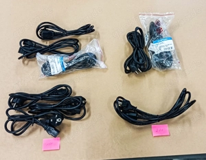 Kaltgerätekabel   Netzkabel   Stromkabel Set mit 9 Stück
