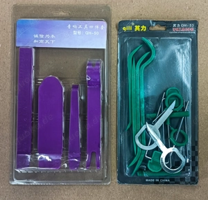 2 x Werkzeugset - Autoradio Ausbauwerkzeug + Clip Entferner