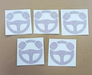5 x Aufkleber Lenkrad Sticker rot Bild 2