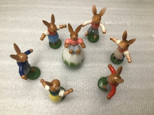 Erzgebirge, ESCO HASEN. Seltene Gruppe Esco Hasen Osterschmuck, Bild 2