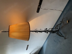 Stehlampe Schmiedeeisen Handarbeit 1930 schwarz-