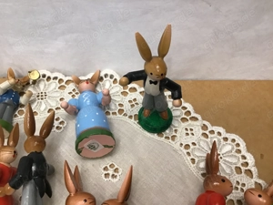 Erzgebirge, ESCO, Tanzende Hasenpaare mit Musikanten, Osterschmuck Bild 4