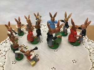 Erzgebirge, ESCO, Tanzende Hasenpaare mit Musikanten, Osterschmuck