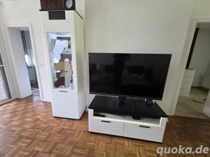 Wohnwand Vito, schwarz und weiß inkl. Beleuchtung 