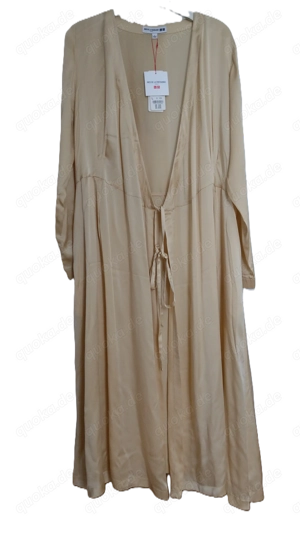 Kleid beige Gr: L  Seide   neue   