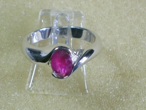 NEU: Ring Größe 17 - 53 oder 19 - 59,5 925 Silber mit Rubin