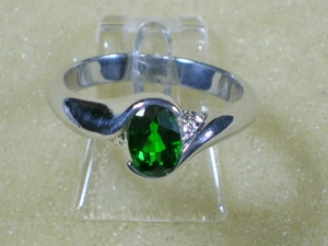 NEU: Ring Größe 18 - 56,5 925 Silber mit Chromdiopsid