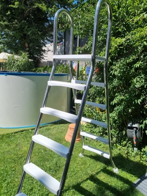 Poolleiter Edelstahl für 1,2 bis 1,5 m Aufstellpools