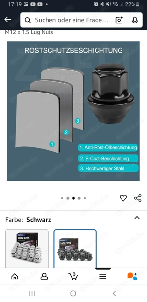 Schwarze Radmuttern Felgen Ford inkl. Sicherheitsschrauben Bild 2
