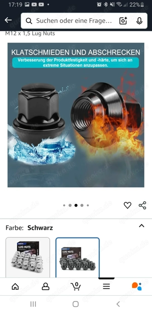 Schwarze Radmuttern Felgen Ford inkl. Sicherheitsschrauben Bild 4