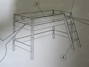 PAIDI Spielbett VARIETTA 90 x 200 cm 125 cm hoch mit viel Zubehör