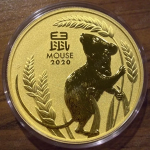 2 Oz Goldmünze Lunar 3 Maus "Year of the Mouse" 2020 9999er Gold neu