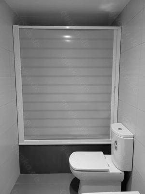 Badewannenfaltwand ausziehbar 90 150 cm   Weiß, modern