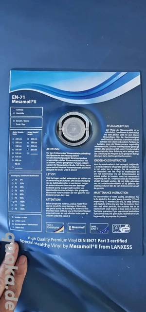 Wasserbett 180x200 cm mit LED & Zubehör   guter Zustand   nur Abholung Bild 3