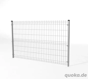 Doppelstabmatte, mit Pfosten und inkl. Montage laufende Meter