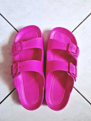 Pantoletten Badepantoletten Gr. 38 pink wie neu