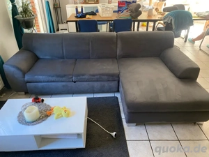 Couch grau (mit Schlaffunktion) 2,60m
