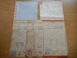 6 historische Dokumente mit Fiskalmarken bzw. Stempelmarken