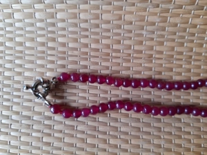 Schmuck: Rote Steinkette aus Achat Bild 3