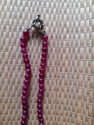 Schmuck: Rote Steinkette aus Achat Bild 4