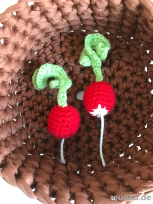 Radieschen Radieserl gehäkelt für die Kinderküche oder Kaufladen