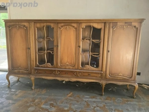 Original Echtholz Wohnzimmerschrank   Nussbaum, Warrings, Chippendale Stil