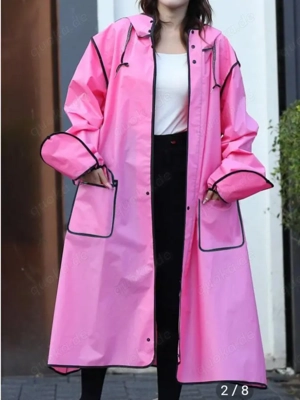 NEU Regenmantel in pink mit Kapuze, Größe: M bis XL 