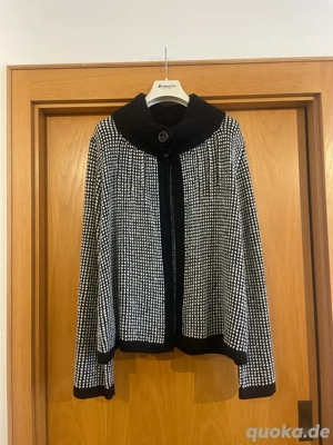 Strickjacke Poncho von Samoon by Gerry Weber, Knitwear, schwarz-weiß, Größe 42, wie neu