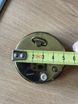 Weckerwerk Europa rund Messing 1960er  Bild 3