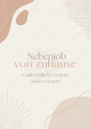 Nebenjob von Zuhause - verdiene indem andere sparen
