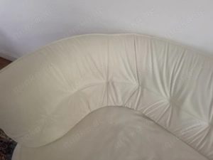 Dresitzer-Sofa von Roche Bobois, weißes Leder Bild 2