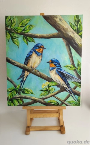 " Schwalben" Ölgemälde auf Leinwand, 50*60 cm