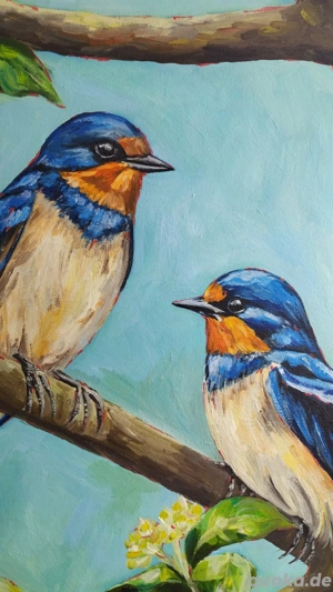 " Schwalben" Ölgemälde auf Leinwand, 50*60 cm Bild 4