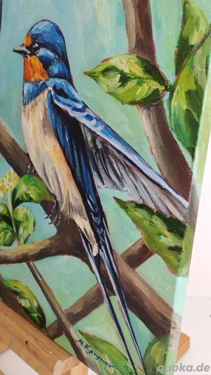 " Schwalben" Ölgemälde auf Leinwand, 50*60 cm Bild 5