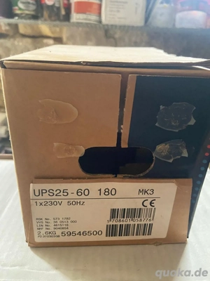 Grundfos UPS 25 - 60 Heizungspumpe 180 mm Umwälzpumpe 230 Volt NEU original Verpackung