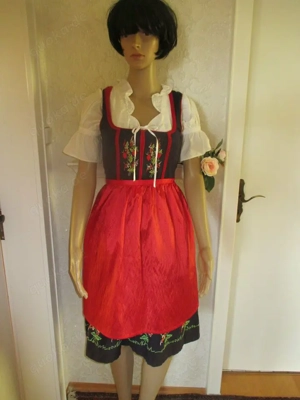NEU Nostalgie Brauchtum Folklore Trachten Volksfest Oktoberfest Dirndl Kleid Seiden Satin SCHÜRZE Bild 3