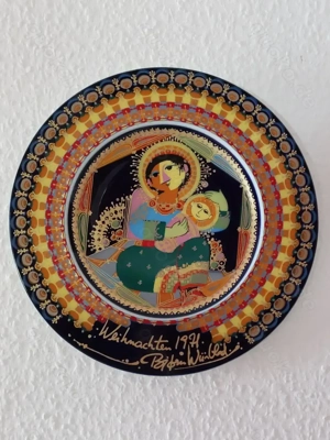 Rosenthal Weihnachtsteller Maria mit Kind 1971 * NEUWERTIG, TOP ZUSTAND *