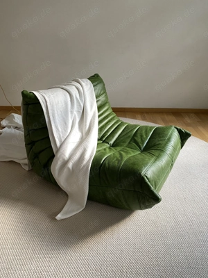 Ligne Roset Togo Sessel   1-Sitzer Sofa   Leder Dubai Grün