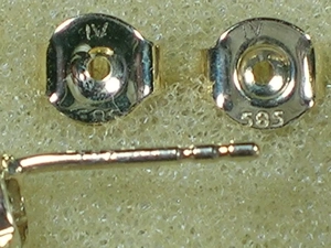 NEU: Ohrstecker 585 Gold pink Saphir + Zirkon - image 6