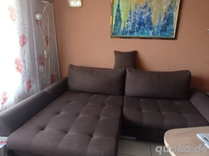 Eckcouch braun aufklappbar
