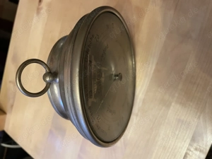Barometer Wetterstation antik 1920 Weckerform Bild 2