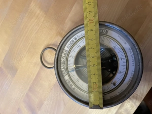 Barometer Wetterstation antik 1920 Weckerform Bild 9