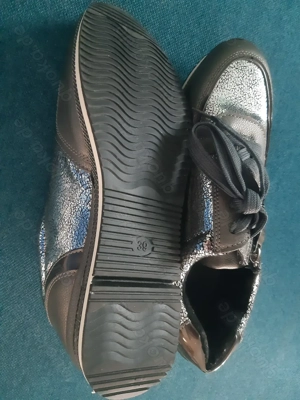 nagelneue Damensneaker mit Gltzereffekten von Topway Bild 3