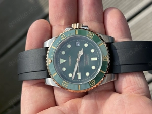 Seiko Mod Grün Rose Sub 40mm Herren Uhr 