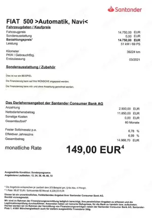 Fiat 500 1.2 8V RockStar SSAUT/PANO/NAVI/SPORT Bild 2