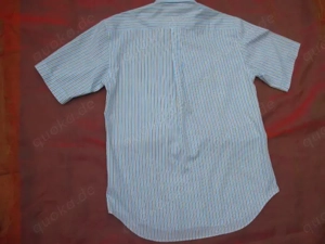 NEU mit ETIKETT Business Freizeit Button Down Kragen Streifen Kurzarm Hemd AIGNER 42- 43  L * 50- 52 Bild 6