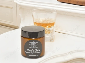 Men s Club   Duftkerze mit Tabak und Rauchholz | 100 g Sojawachs | Luxuriöses Geschenk für Herren