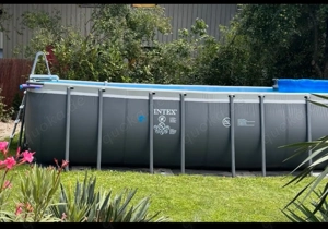 Intex Frame Pool 549x274x132 mit Salzwasser -und Wärmepumpe